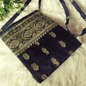 NWT Bollywood silk pouch crossbody bag